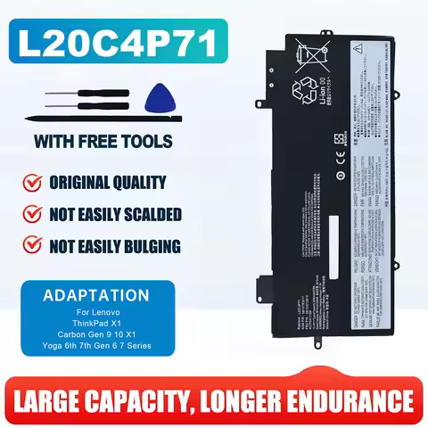 L20C4P71 L20M4P71 Battery For Lenovo ThinkPad X1 Carbon Gen 9 10 X1 Yoga 6th 7th Gen 6 7 Series L20D