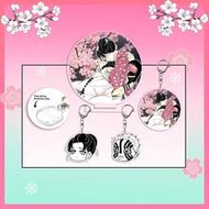 Dem/On Sla/Yer Infinity Castle Arc Merch - Hakuji & Koyuki Embracing Acrylic Standee + Chibi Akaza &