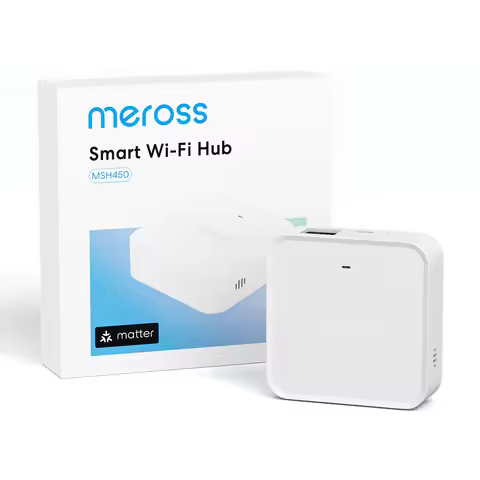 Meross Matter WiFi Smart Hub EU Version Smart Home Bridge WiFi Bluetooth Smart Life APP Wireless Rem