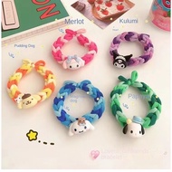 Diy Woven Sanrio Hair Band Hair Rope Wholesale Tie Hair Bracelet Dual Use Boudoir Couple Head Rope H