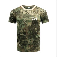 9 Colour DAIWA Fishing T-Shirt Short Sleeve Camouflage Fishing Clothing Outdoor Sport Breathable Quick Dry03