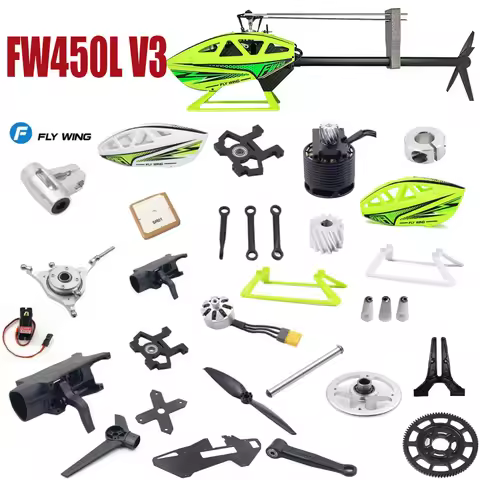 Fly Wing FW450 FW450L V3 RC Helicopter Spare Parts Belt Gear Linkage ESC Spindle Seat Swashplate Mai