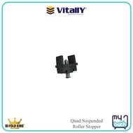 Vitally Bi-Fold King Replacement Quad Suspended Top Roller Stopper | Toilet Door | Pintu Bilik Air | Pintu Lipat