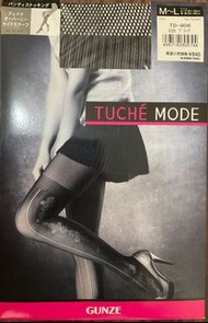 GUNZE Tuche Mode 日本製花紋網襪褲