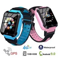 Kids Smart Watch 4G LTE Wifi Smartwatch IP67 Waterproof Android 9.0 Google Play 8GB GPS Location Student Phone Video Call Watch