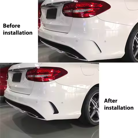 Rear Bumper Side Canard Spoiler Enhancement For Mercedes Benz C Class Estate S205 C180 C200 AMG-A65M
