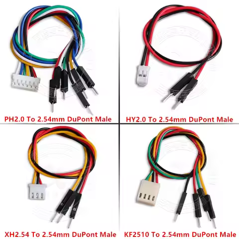 10Pcs SH1.0/JST1.25/GH1.25/ZH1.5/PH2.0/XH2.54mm/KF2510 2P/3P/4P/5P/6 Pin To 2.54mm Dupont Male/Femal