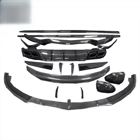 Carbon Fiber Body Kit Is Suitable for W205 C63 C43 C63S Coupe Bumper Lip Skirt Diffuser