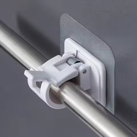 Telescopic Hook Fixing Clip For Curtains Shower Curtains Towels And Door Curtains Without Drilling