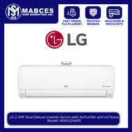 LG 2.5HP Dual Deluxe Inverter Aircon with AirPurifier and UV Nano HSN/U24APX