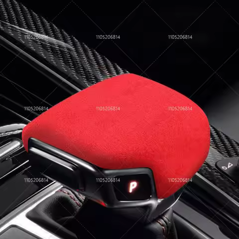 For Audi A3 A3L A4 A4L A5 A6L A8L S6 A7 Q2L Q3 Q5L Q7 Q8 Alcantara Suede Gear Shift Knob Cover Car A