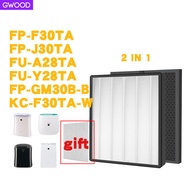 GWOOD for Sharp air purifier hepa filter FZ-F30HFE Sharp เครื่องฟอกอากาศ FP-F30TA FP-J30TA FP-GM30B-B KC-F30TA-W FU-A28TA FU-Y28TA จัดส่งฟรีผลิตภัณฑ์คุณภาพสูง