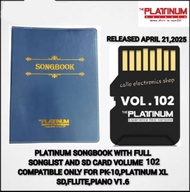 Platinum Karaoke Volume 102 SD Card And Songbook For Piano / V1.6/Flute/Piano XL SD/PK-10