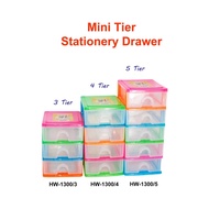 PCN H.D. Homeware 3/4/5 Tier Plastic Multipurpose/Stationery/Mini/Small Item Drawer (HW-1300/3 HW-1300/4 HW-1300/5)