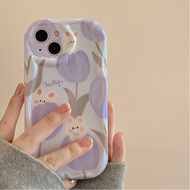 Aesthetic Purple Tulip Phone Case Soft Silicone Shockproof Camera Protection realme C51 C20 C25S C55