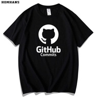 Github Programmer Ape T-Shirt GEEK GEEK Spoof IT Madman Otaku Short-Sleeved Pure Cotton Github Male