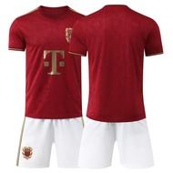 Bayern Munich Anniversary Edition Red Football Kit Quick Dry Mens Short Sleeve Summer Uniform Sports