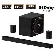ULTIMEA Skywave Series 7.1.4 ch Dolby Atmos Soundbar 10″ Wireless Subwoofer Sky Immersive Surround S