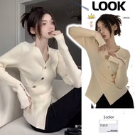 Soft Waxy Pure Knit Slim Fit Sweater with Split Design - Women's E9GZ