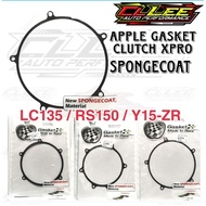 APPLE GASKET CLUTCH COVER XPRO LC135 Y15ZR RS150 FRCM GASKET FORM RUBBER COATED METAL BESI RACING GA