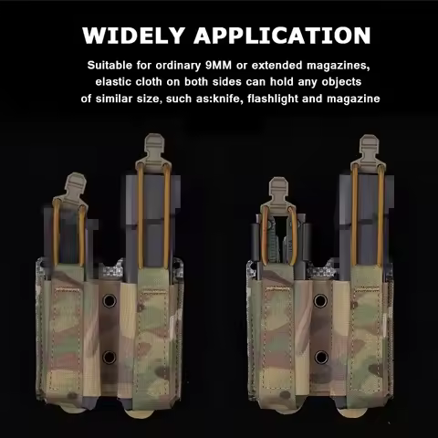 9mm Double Magazine Pouch Molle Mag Pouch Holder Carrier for GL 17 19, 1911, M9, Sig 226/229 Pistol 