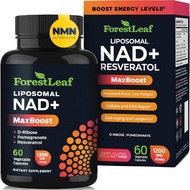 อาหารเสริม NAD, Liposomal NAD Resveratrol อาหารเสริมสําหรับผู้หญิงและผู้ชาย 1200mg w/ D-Ribose & Pom