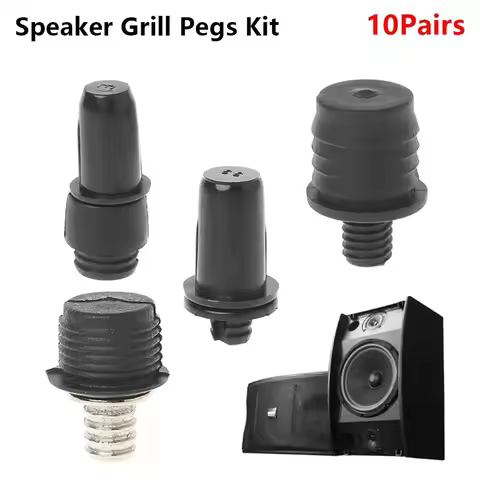 10Pairs Screw Clip Speaker Grill Pegs Kit Ball Socket Plastic Net Cover Buckles DIY Pin Type Audio S