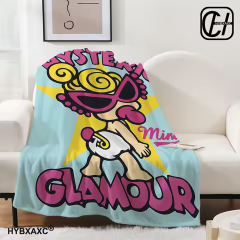 Fashion H-Hysteric Mini Blanket Aesthetic Art Flannel Blanket Portable Home Travel Camping Sofa Picn
