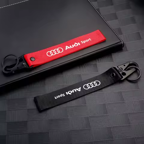 Car Ribbon Key Chain Key Ring For Audi S Q5 A4 B9 B7 A1 A5 Q3 Q7 A6 C6 C7 A4L A3 Sline RS Q5L A6L Au