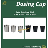 Dosing Cup 51mm 53mm 58mm Powder Cup Stainless Steel Espresso Coffee Tools For Portafilter