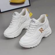 Zatanna Rachel Sepatu Sneakers Wanita Sepatu Putih Hak Tinggi Casual White Shoes Anti Slip Trendy Ba
