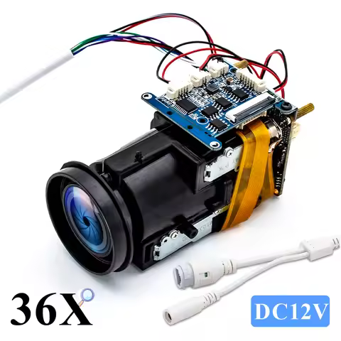 WGWK-AS500J 36X Electronic Zoom Auto Focus CCTV H.265 5MP Camera Module Board With Cable HD Varifoca