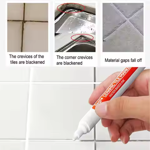Ceramic Tile Pen Wall Grout Restorer Pen Repair Marker Grout Filler Pen For Restoring Tile Wall Floo