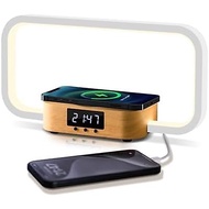 Color Bedside Charger, Bedroom 3-in-1 Desk Control with 5 Modes, Table & Modern Lamp with Wireless T