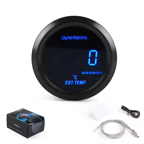 Dynoracing 2" 52mm Exhaust Gas Temperature Gauge Digital Exhaust Gas Temp Gauge Blue Led EGT EXT Gau