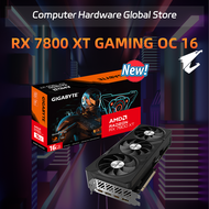 GIGABYTE-AMD ใหม่เกม RX 7800 XT OC 16G สามการ์ดจอพัดลม,Placa De Vídeo,GDDR6, 256บิต,Pcie 4.0,