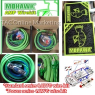 Mohawk Power Amplifier Wiring Kit High Power Amp Cable RCA fuse wire kit 8GA &amp; 4GA power cable for 2 channel 4channel monoblock amplifier audio speaker connection wiring kit