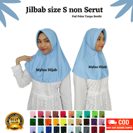 Mylaa hijab bergo Jilbab Kerudung instan kaos Non Serut Biru Muda Size S