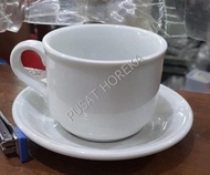 Cangkir / gelas set SANGO KERAMIK TEBAL putih MIRIP NIKURA 055012