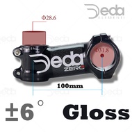 Deda Zero 2 Gloss White/Matte Black Alloy+Carbon Road/MTB Bike Stem 6/17 Degree Bicycle handlebar Pa