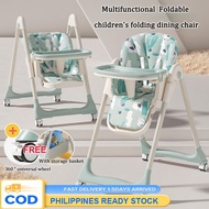 Feeding Chair Baby High chair feeding foldable wheel Adjustable High Chair For Baby