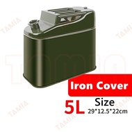 Tong Minyak Besi Jerry Can 5L-40L Thickened Oil Drum Anti Rust Spare Petrol Tank for Motorcycle Car