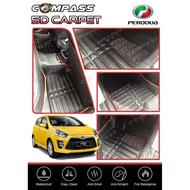 Perodua Axia 5D Car Carpet Floor Mat
