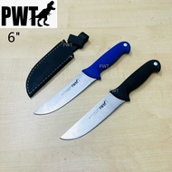 PWT 6 Inci Stainless Steel Butcher Knife | 5Cr15MoV Blade | Anti-slip Rubber Handle