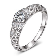 JZ041 Carved Gold-Plated Bible Adam Eve Elegant Diamond Ring Classical Baroque Pattern Roller Ball 9