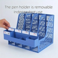 Desktop File Dividers & Magazine Holder, 4 Compartment Sturdy Plastic Frame for School Office, Hotsp