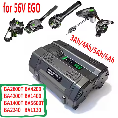 56V For EGO 6.0Ah lithium Replacemen battery ，1000 charging cycles low self-discharge， for Power Saw