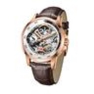 Arbutus Dual Time skeleton rose gold/ brown AR1905RWF