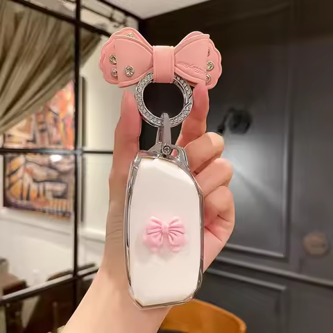 TPU Car Key Case Remote Cover Shell Holder Chain Fob Bag For BMW New 530Li i5 iX1 X1 X5 840I 740Li i