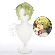 Misscoo Anime Ensemble Stars Hiyori Tomoe Cosplay Wig Short Light Green Heat Resistant Synthetic Hai